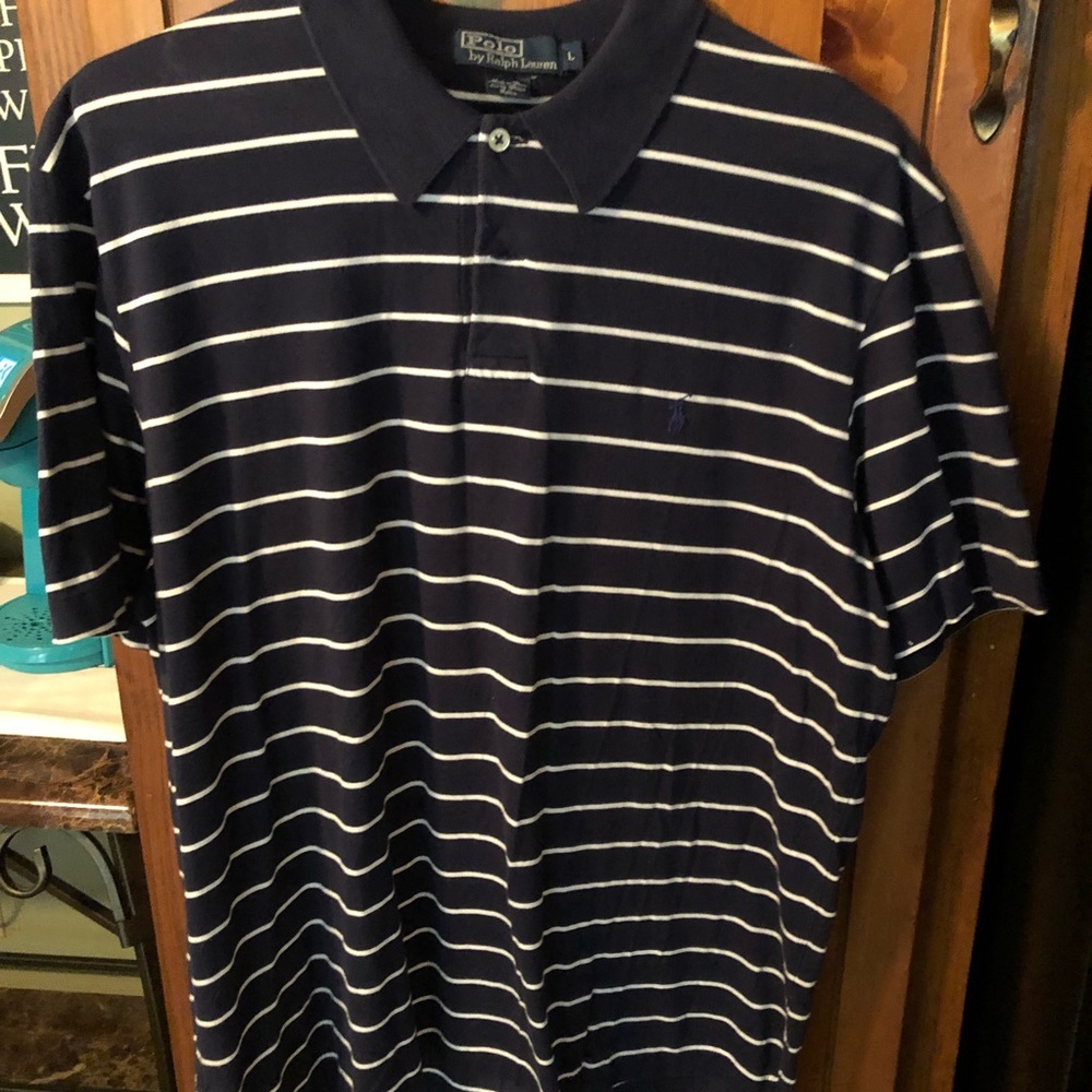 Polo Ralph Lauren shirt large blue white